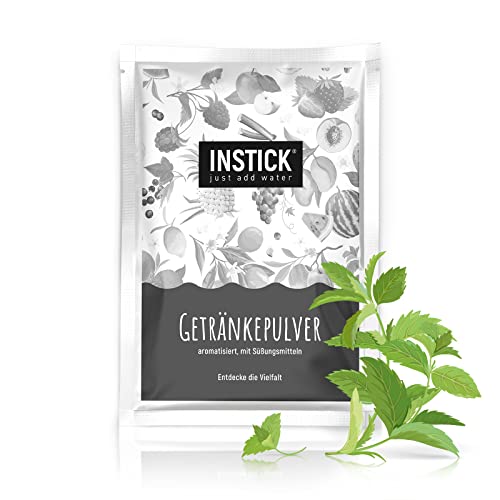 INSTICK | Zuckerfreies Instant-Getränk - Geschmack Gartenminze | Packung für 18 L | Getränkepulver - vegan, kalorienarm, mit Vitamin C, aromatisiert von INSTICK just add water