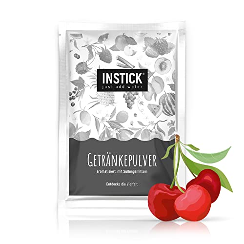 INSTICK | Zuckerfreies Instant-Getränk - Geschmack Kirsche | Packung für 18 L | Getränkepulver - vegan, kalorienarm, mit Vitamin C, aromatisiert von INSTICK just add water