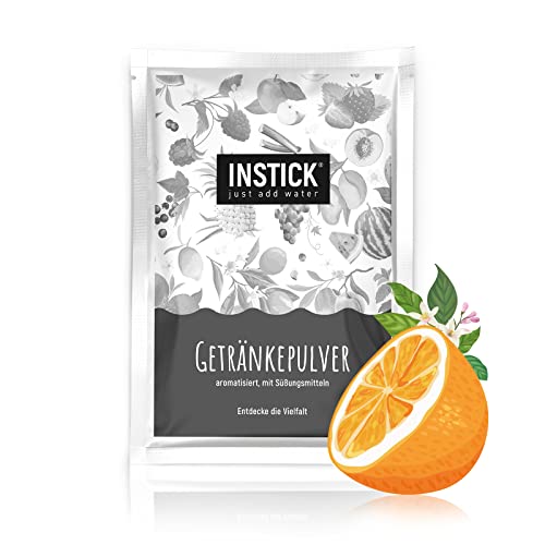 INSTICK | Zuckerfreies Instant-Getränk - Geschmack Orange | Packung für 18 L | Getränkepulver - vegan, kalorienarm, mit Vitamin C, aromatisiert von INSTICK just add water