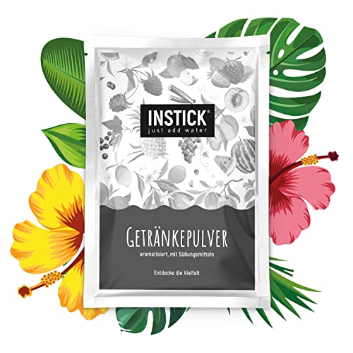 INSTICK | Zuckerfreies Instant-Getränk - Geschmack Tropical | Packung für 18 L | Getränkepulver - vegan, kalorienarm, mit Vitamin C, aromatisiert von INSTICK just add water