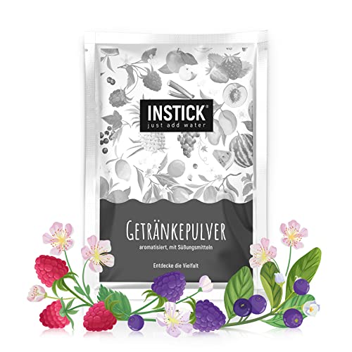 INSTICK | Zuckerfreies Instant-Getränk - Geschmack Waldfrucht | Packung für 18 L | Getränkepulver - vegan, kalorienarm, mit Vitamin C, aromatisiert von INSTICK just add water