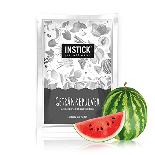 INSTICK | Zuckerfreies Instant-Getränk - Geschmack Wassermelone | Packung für 18 L | Getränkepulver - vegan, kalorienarm, mit Vitamin C, aromatisiert von INSTICK just add water