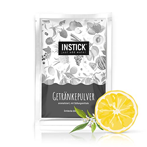 INSTICK | Zuckerfreies Instant-Getränk - Geschmack Zitrone | Packung für 18 L | Getränkepulver - vegan, kalorienarm, mit Vitamin C, aromatisiert von INSTICK just add water