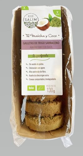 Bio-Kokos-Matcha-Buchweizenkekse 130 G (Kokosnuss - Weizen) von INT-SALIM