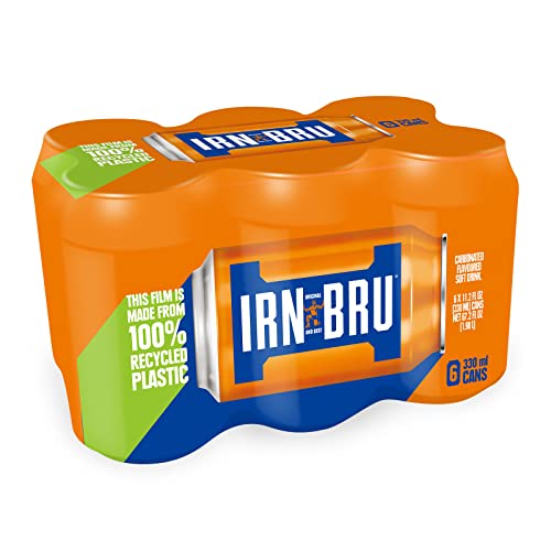 IRN-BRU Von AG Barr, das originale und beste kohlensäurehaltige Erfrischungsgetränk, ein schottischer Favorit, 330 ml (6 Stück) von IRN-BRU