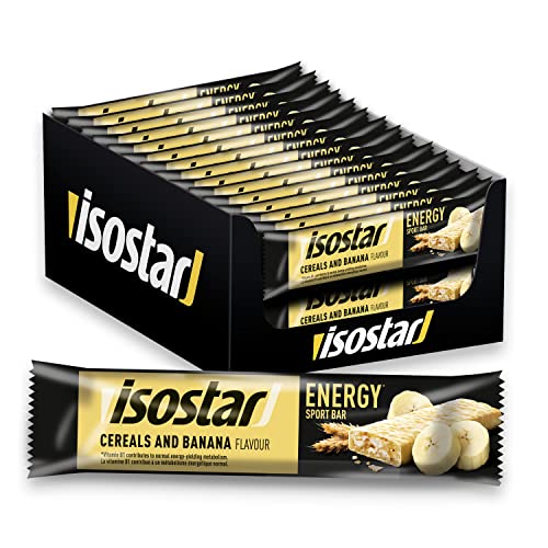 Isostar - Energy Sport Riegel Bananengeschmack - Energieriegel Kohlenhydratquelle - Energiezufuhr - Packung mit 30 Riegeln von ISOSTAD