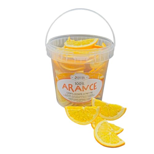 Frische gefriergetrocknete Orangen in halben Scheiben -kalt dehydrierte Orangen für professionelle Cocktails frisches gefriergetrocknetes Obst getrocknete Früchte für Cocktails -1 Liter Packung ca. 70 von ISULA DI ANGELO CABIZZOSU