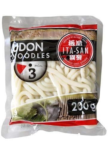 30er-Pack - ITA-SAN Udon-Nudeln UDONG [ 30 x 200g ] vorgekochte Nudeln nach japanischer Art + ein kleiner Glücksanhänger gratis von ITA-SAN