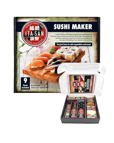 ITA-SAN, Sushi-Box (9-teiliges Komplett Set, Ideal zum Ausprobieren oder zum Verschenken) 1er Pack, Weiß von ITA-SAN