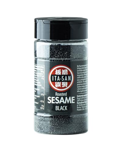 ITA-SAN Sesamsaat schwarz, geröstet, für asiatische Gerichte oder als Topping für Salate und Müsli, 1 x 95 g ITA-SAN Sesamsaat schwarz, geröstet, für asiatische Gerichte oder als Topping für Salate und Müsli, 1 x 95 g von ITA-SAN