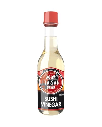 ITA-SAN Sushi Essig, zum Würzen und Verfeinern von Sushi Reis, süß, säuerlich, vegan und glutenfrei (6 x 150 ml) von ITA-SAN