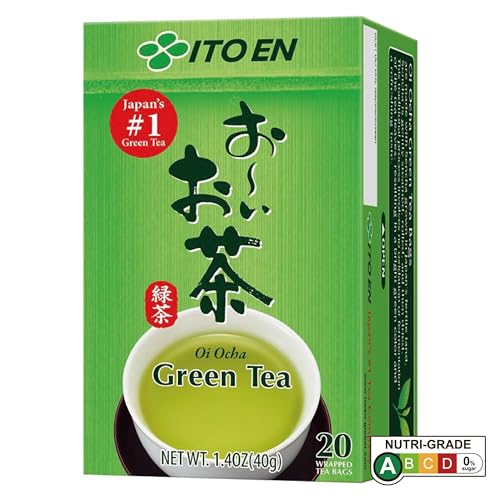 ITO EN Oi Ocha Green Tea – Ungesüßter grüner Tee aus Japan in Teebeuteln à 2 g (20 Stück pro Packung) – 1 x 40 g von ITO EN