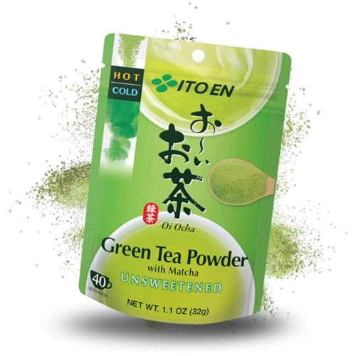 ITO EN Oi Ocha Instant-Grüntee-Pulver mit Matcha – Ungesüßtes Grüntee-Matcha-Teepulver aus Japan – 1 x 32 g von ITO EN