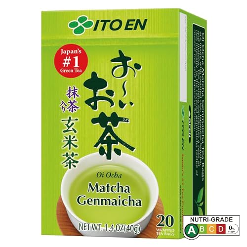 ITO EN Oi Ocha Matcha Genmaicha – Ungesüßter Genmaicha Tee aus Japan in Teebeuteln à 2 g (20 Stück pro Packung) – 1 x 40 g von ITO EN