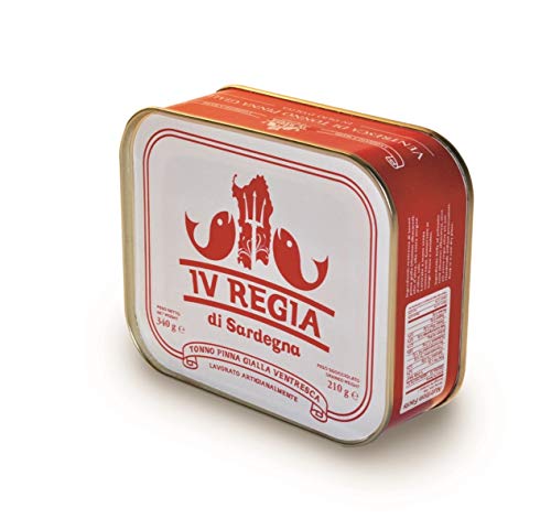 Gelbflossen-Thunfisch Ventresca in Olivenöl 340g IV Regia di Sardegna - Handgefertigt in Sardinien, Italien - Ventresca ist das fetteste und leckerste Fleisch von Thunfisch Gelbflossen-Thunfisch Ventresca in Olivenöl 340g IV Regia di Sardegna - Handgefertigt in Sardinien, Italien - Ventresca ist das fetteste und leckerste Fleisch von Thunfisch von IV REGIA DI SARDEGNA