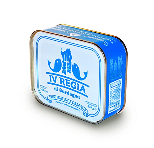 Gelbflossen-Thunfisch Tarantello in Olivenöl 340g IV Regia di Sardegna - Handgefertigt in Sardinien, Italien - Tarantello ist das magerste Fleisch von Thunfisch - Sardische Handwerksproduktio Gelbflossen-Thunfisch Tarantello in Olivenöl 340g IV Regia di Sardegna - Handgefertigt in Sardinien, Italien - Tarantello ist das magerste Fleisch von Thunfisch - Sardische Handwerksproduktio von IV REGIA DI SARDEGNA