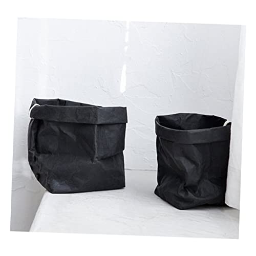 IWOWHERO Dekoration Botanisches Heimdekoration Kleine ülleimer Aus Kraftpapier Waschbare Pflanztasche Kraftpapiertüte Blumentopf Dekorieren Aufbewahrungsbox Waschbar Schwarz IWOWHERO Dekoration Botanisches Heimdekoration Kleine ülleimer Aus Kraftpapier Waschbare Pflanztasche Kraftpapiertüte Blumentopf Dekorieren Aufbewahrungsbox Waschbar Schwarz von IWOWHERO