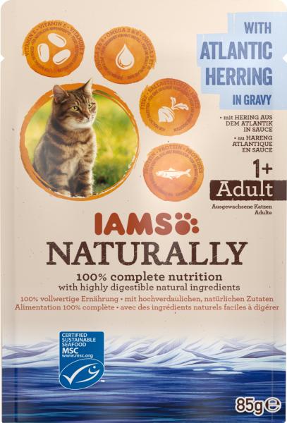 Iams Naturally Cat mit Hering in Sauce von Iams