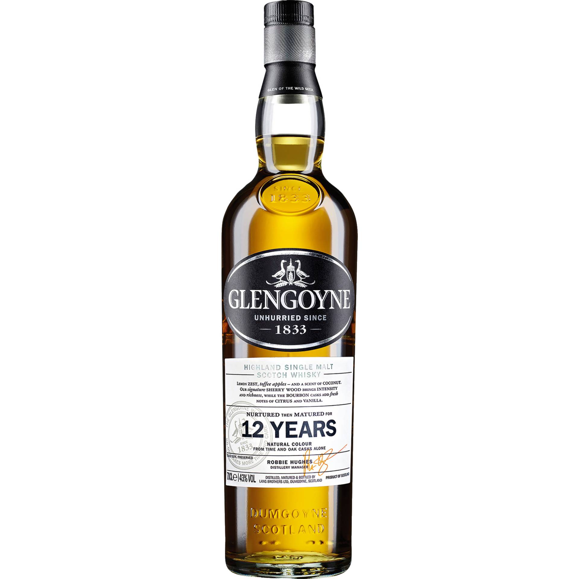 Glengoyne 12 YO Scotch Whisky, 0,7l, 43 % Vol., Schottland, Spirituosen von Ian Macleod Distilleries Ltd., Great Britain