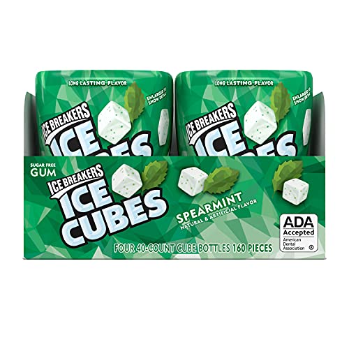 Ice Breakers Ice Cubes Xylitol Gum Spearmint 40 Piece (Pack of 4) / Ice Breakers Eiswürfel Xylitol Gum Spearmint 40 Stück (4er Pack) von Ice Breakers