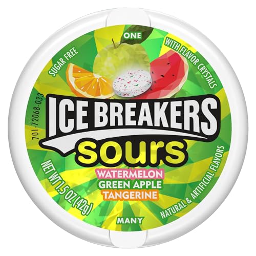 Ice Breakers Sours - Green Apple, Watermelon, Tangerine - Sugar Free (1x42g) von Ice Breakers