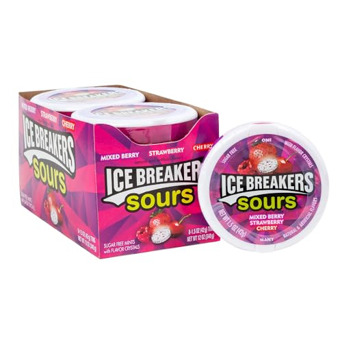 Ice Breakers Sours Mix Beeren-/Erdbeer-/Kirschdosen, 8 Stück (Mints, Sonstiges) von Ice Breakers