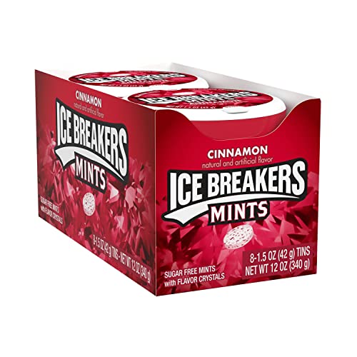 8 x Cinnamon Mints - Sugar Free Ice Breakers Candy 42g (Wholesale Box) von Ice Breakers