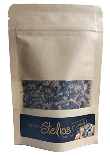 IconsGr Bio-Schwarzer Knoblauch-Salz, 90 Tage lang, vegan, GVO-frei, glutenfrei, 75gr von Iconsgr
