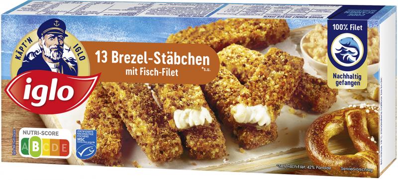 Iglo 13 Brezel-Stäbchen mit Fisch-Filet Iglo 13 Brezel-Stäbchen mit Fisch-Filet von Iglo