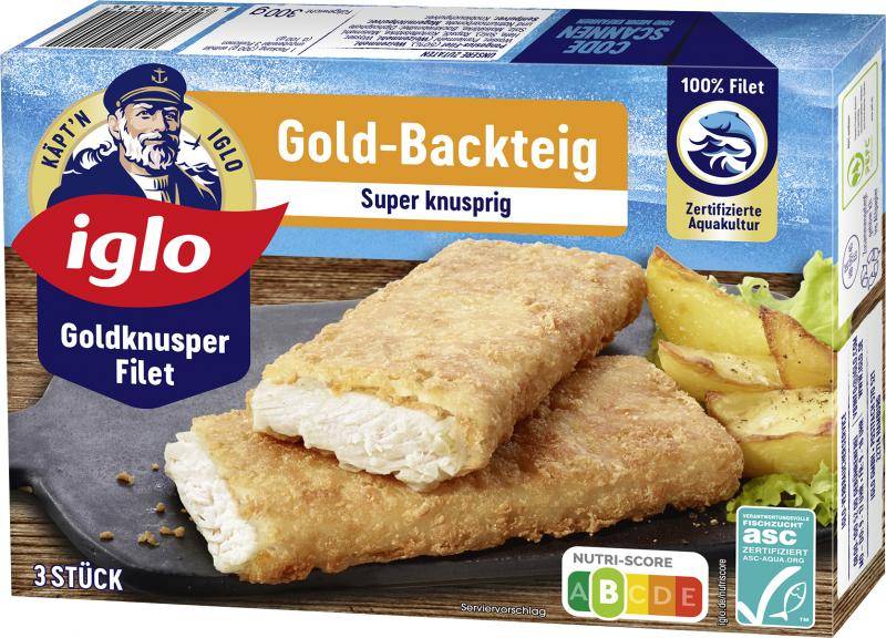Iglo Goldknusper Filets Gold-Backteig von Iglo