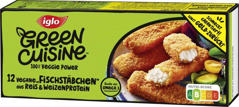 Iglo Green Cuisine vegane Fischstäbchen von Iglo
