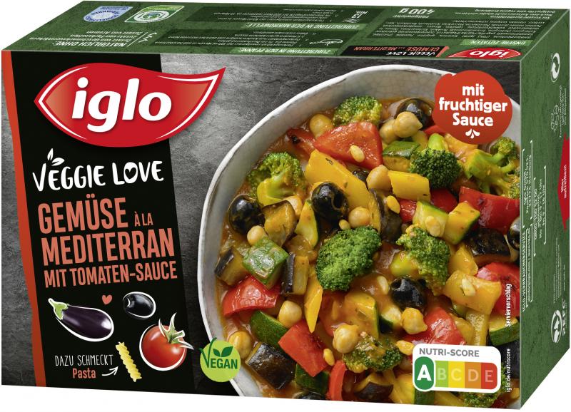 Iglo Veggie Love Gemüse à la Mediterran mit Tomaten-Sauce von Iglo