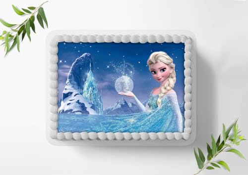 FONDANT Tortenaufleger mit dem Motiv: Frozen Die Eiskönigin (mit 11 verschiedene Motive), Zuckerbild Rechteckig A4, Essbares Foto für Torten, Tortenbild - (0264w Frozen) von Ihr Onlineshop Digital-on 24