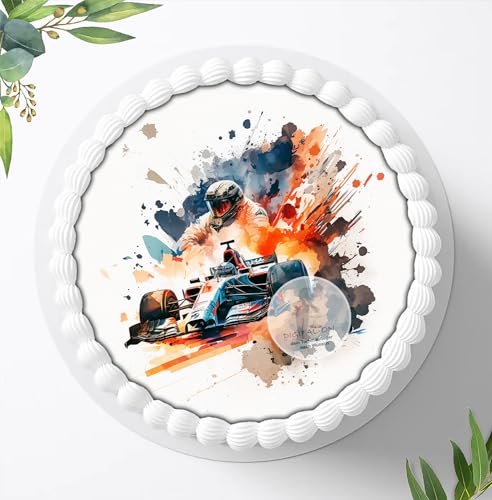Formel 1 Tortenbild, Zuckerbild, Essbares Foto für Torten,Formel 1 Tortenaufleger Ø 20cm - 1310z von Ihr Onlineshop Digital-on 24