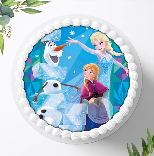 Für den Geburtstag ein Zuckerbild, Oblate mit dem Motiv: Frozen, Essbares Foto für Torten, Tortenbild, Tortenaufleger Ø 20cm 00062-E (Oblatenpapier) von Ihr Onlineshop Digital-on 24