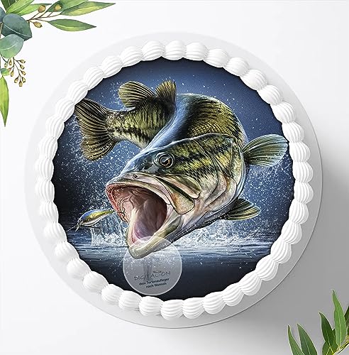 Für die Geburtstags Torte, Zuckerbild mit dem Motiv Fisch, Essbares Foto für Torten, Fondant, Tortenaufleger Ø 20cm, 0154z von Ihr Onlineshop Digital-on 24