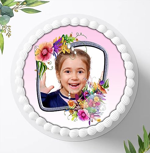 Für die Geburtstags Torte mit Wunschbild, Zuckerbild, Tortenbild, Essbares Foto für Torten, Fondant, Tortenaufleger Ø 20cm, 0210z von Ihr Onlineshop Digital-on 24