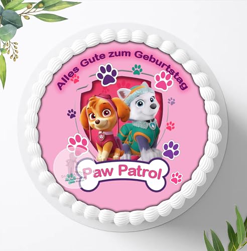 Paw Patrol, Essbares Tortenbild, Tortenaufleger Ø 20cm - 0227W von Ihr Onlineshop Digital-on 24