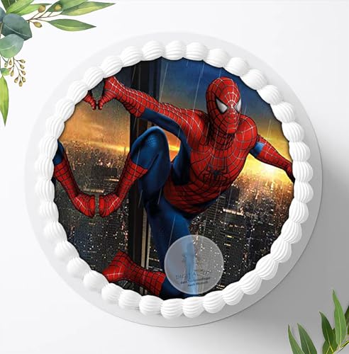 Spiderman, Essbares Foto für Torten, Tortenbild, Tortenaufleger Ø 20cm - Super Qualität, 0113w von Ihr Onlineshop Digital-on 24
