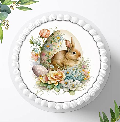 Zauberhafter Oster-Tortenaufleger, Süße Verzierungen für ein romantisches Osterfest, Tortenbild Frohe Ostern, Essbares Foto für Torten, Fondant, Ø 20cm, 1351z Zauberhafter Oster-Tortenaufleger, Süße Verzierungen für ein romantisches Osterfest, Tortenbild Frohe Ostern, Essbares Foto für Torten, Fondant, Ø 20cm, 1351z von Ihr Onlineshop Digital-on 24