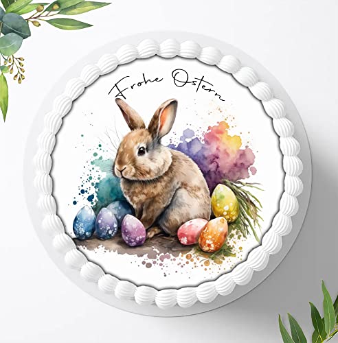 Zauberhafter Oster-Tortenaufleger, Süße Verzierungen für ein romantisches Osterfest, Tortenbild Frohe Ostern, Essbares Foto für Torten, Fondant, Ø 20cm, 1357z Zauberhafter Oster-Tortenaufleger, Süße Verzierungen für ein romantisches Osterfest, Tortenbild Frohe Ostern, Essbares Foto für Torten, Fondant, Ø 20cm, 1357z von Ihr Onlineshop Digital-on 24