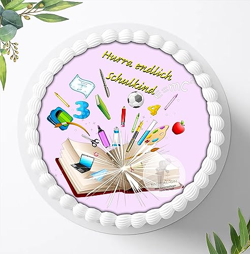 ortenaufleger Tortenbild Einschulung Schulanfang Schuleinführung, essbar, Fondant Ø 20cm / 0176z von Ihr Onlineshop Digital-on 24