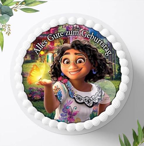 ür die Geburtstags Torte, Zuckerbild kompatibel mit: Encanto Isabela, Essbares Foto für Torten, Fondant, Tortenaufleger Ø 20cm, 0120z von Ihr Onlineshop Digital-on 24