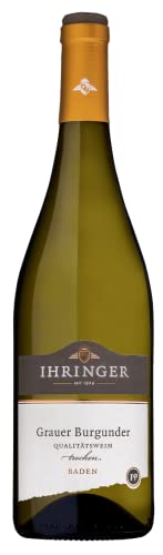 Ihringer Grauer Burgunder Qualitätswein trocken Premium 0,75 L, Artikel Nr. 76126, 1 Karton mit 6 Flaschen von Ihringer