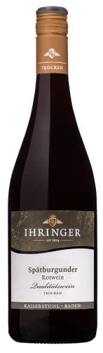 Ihringer Spätburgunder Rotwein Qualitätswein trocken 0,75 L, Artikel Nr. 80326, 1 Karton mit 6 Flaschen von Ihringer