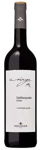 Ihringer Winklerberg Spätburgunder Rotwein Qualitätswein trocken Uringa 962, im Eichenfass gereift, 0,75 L, Artikel Nr. 82326, 1 Karton mit 6 Flaschen von Ihringer