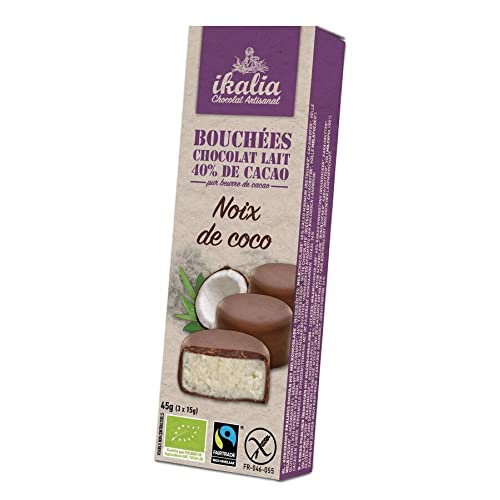 Ikalia Kokos-Taler - Vollmilchschokolade, 45g (12er Pack) von Ikalia