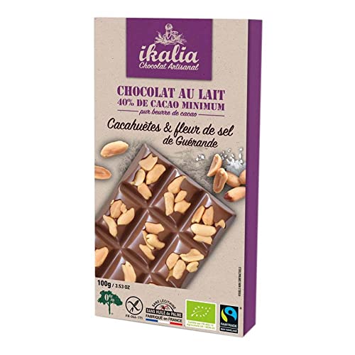 Ikalia VM Schokolade, 40% Kakao Erdnüssen & Meersalz, 100g (1) von Ikalia