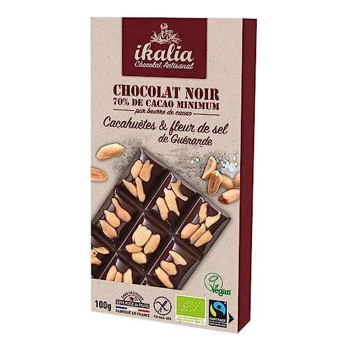 Ikalia ZB Schokolade, 70% Kakao, Erdnüssen und Meersalz, 100g (1) von Ikalia