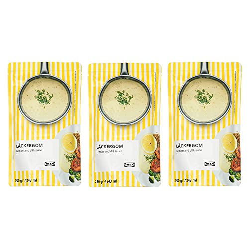 Ikea LACKERGOM Lemon & Dill Creme Sauce – 3 x 250 g Beutel von Ikea